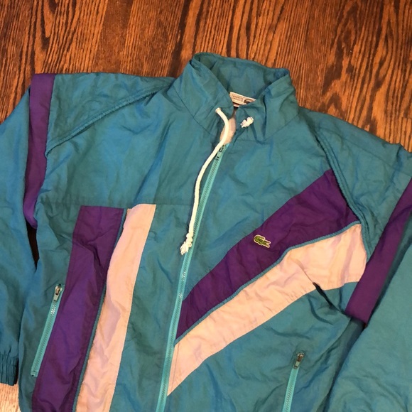 Vintage 80s Lacoste Windbreaker with Zip Off Sleeves - Picture 3 of 12